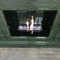 Облицовка биокамина изразцами Альбион в майоликовой глазури
