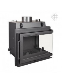 Каминная топка Kratki Maja/PW/BP/12/BS/W (угловое стекло справа, змеевик)