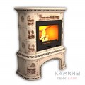Изразцовый камин Прованс КимрПечь пристенный с дровником Художественный