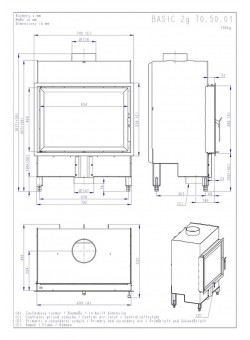 Каминная топка Romotop BASIC 2g 70.50.01 прямое стекло