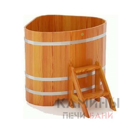 Купель для бани угловая из лиственницы