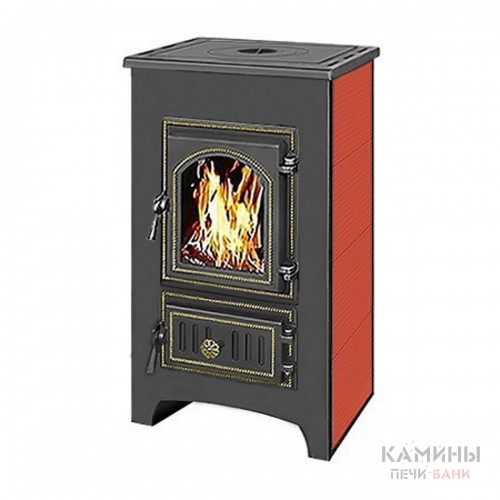  Печь-камин Везувий ПК-01(270) С ПЛИТОЙ КРАСНЫЙ