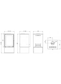 Печь-камин Solzaima Coura (Red Pod)