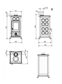 Печь камин La Nordica Gemma Stone