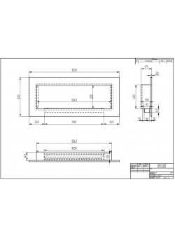 Биокамин Elliot horizontal 1500 латунный (Zefire)