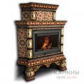 Изразцовый камин Кострома КимрПечь угловой двухъярусный Роспись
