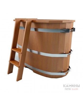 Овальная купель с пластиковой вставкой высота 1 м