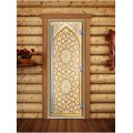 Дверь Doorwood Престиж Фотопечать для бани сатин 8 мм