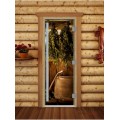 Дверь Doorwood Престиж Фотопечать для бани сатин 8 мм