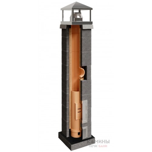 Комплект керамического дымохода КераСтиль Универсал D 140 мм Комплект керамического дымохода КераСтиль Универсал D 140 мм