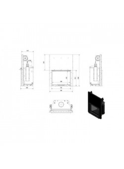 Каминная топка Kratki Felix/PW/14/G/W