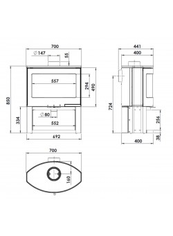 Печь-камин Invicta Calcias