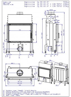 Каминная топка Romotop IMPRESSION 2g 80.60.01 двойное стекло