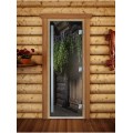 Дверь Doorwood Престиж Фотопечать для бани сатин 8 мм