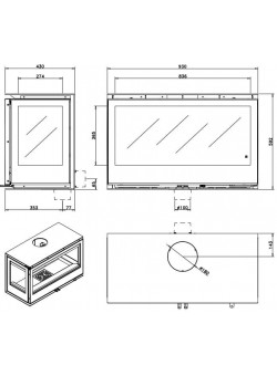 Печь камин Rocal HABIT 93TC T