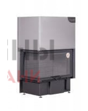 Каминная топка ДЕЛЬТА 800 LB два стекла левая принтинг черный шамот