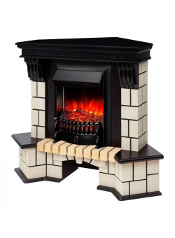 Электрокамин Stone Corner AO с очагом Fobos Lux BL S