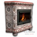 Изразцовый камин Медальон КимрПечь угловой Роспись Изразцовый камин Медальон КимрПечь угловой Роспись
