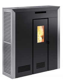 Печь-камин Invicta Daglan 9 Pellet Stove Серая с разводом тепла