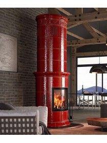 Изразцовая печь круглая Классическая