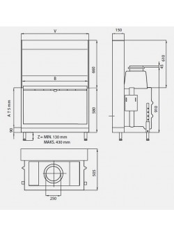 Каминная топка KFD Linea H 1570 4.0
