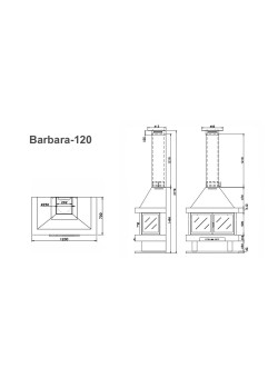 Печь-камин ROCAL Barbara 120