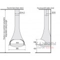 Пристенный подвесной камин Tatiana 997 JC Bordelet
