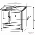 Отопительно-варочная печь Plamen 910 Glas (чёрная) Отопительно-варочная печь Plamen 910 Glas (чёрная)