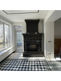 Облицовка готового камина изразцами "Дорф"