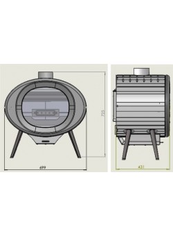 Печь-камин Cheminees Philippe Bilby