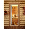 Дверь Doorwood Престиж Фотопечать для бани сатин 8 мм