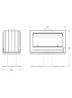 Печь-камин Invicta Nelson double face