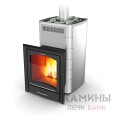Дровяная печь для бани Термофор Калина Carbon, Inox Витра  Дровяная печь для бани Термофор Калина Carbon, Inox Витра