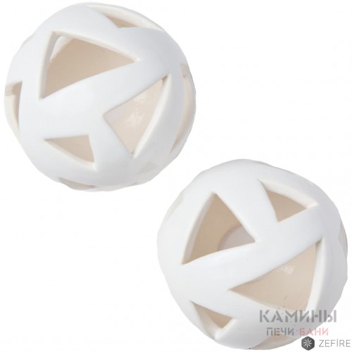 Шары белые с треугольными отверстиями 2 шт (ZeFire)