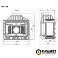 Каминная топка KAWMET W4 трехсторонняя 14.5 kW