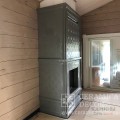 Современный изразцовый камин "Сохо". Эмаль: Серый графит