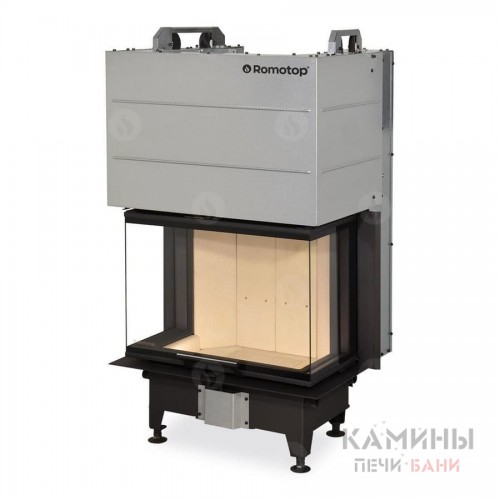 Каминная топка Romotop HEAT С 2g L 65.52.31.21 конвекционная трехсторонняя с подъемными дверцами и раздельными стеклами
