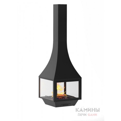 Подвесной панорамный камин Vetro