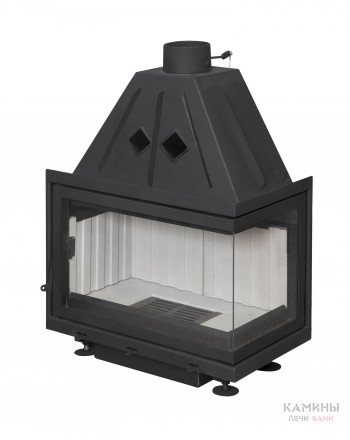 Каминная топка Экокамин Альфа 700 R два стекла правая