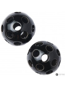 Шары черные с одинаковыми отверстиями 2 шт (ZeFire)