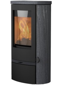 Печь-камин Lotus Jubilee 25 Indian Night with wood storage compartment door
