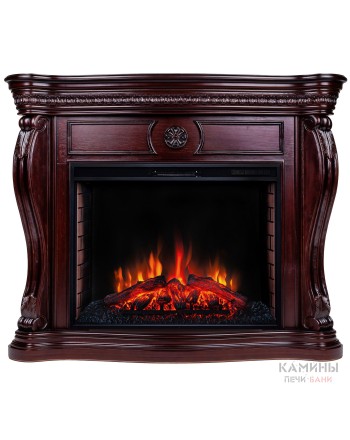 Каминокомплект BARCELONA/БАРСЕЛОНА Античный дуб с очагом Электроочаг EPSILON/ЭПСИЛОН 33