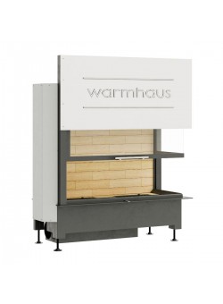 Каминная топка с правым угловым стеклом KANT R 100/57h