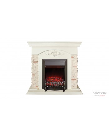 Электрокамин Neapolis WT с очагом Fobos Lux BL