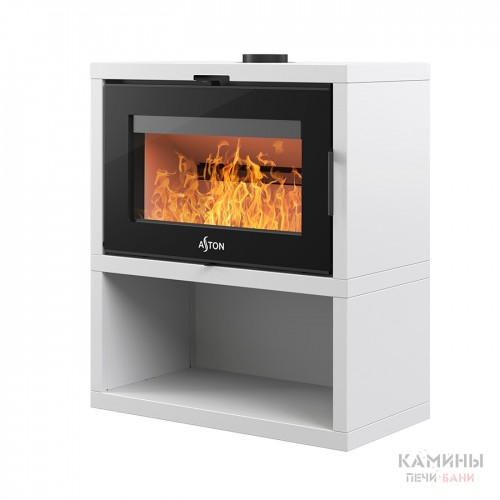Печь-камин ASTON "SENATOR WHITE" из нержавеющей стали