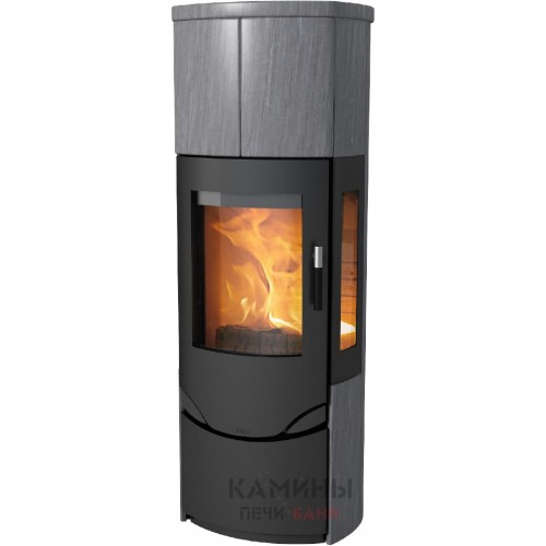 Печь-камин Lotus PRIO M Indian Night - with side glass panel