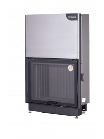 Каминная топка ВЕГА 1000 MPB подовое горение принтинг черный шамот