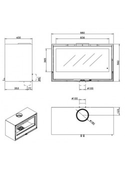 Печь камин Rocal HABIT 100 T