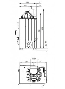 Каминная топка Hoxter ECKA 70/40/38L Левосторонняя