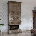 Комплект изразцовой плитки Версаль для отделки камина. Цвет: Графит